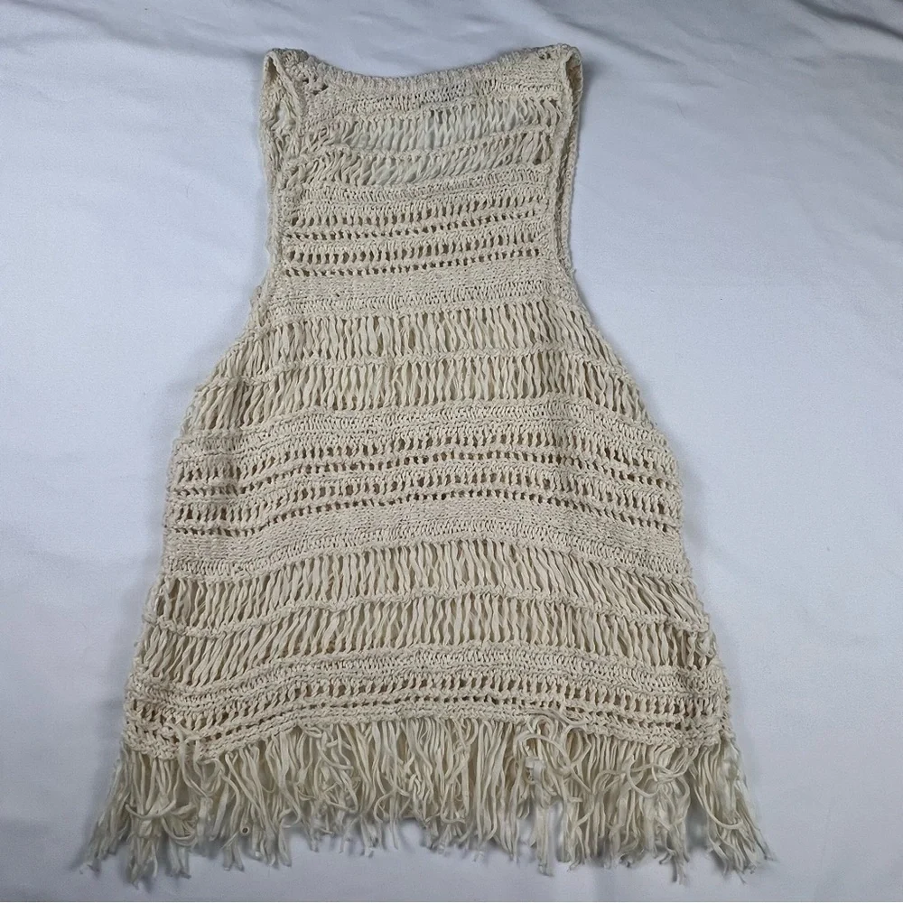 American Eagle Outfitters -Women’s Crochet Tank Top - Tan - Medium - Picture 2 of 9